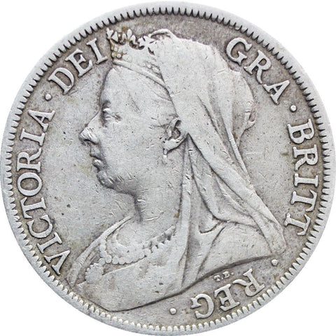 1900 Great Britain Victoria Silver Half Crown Coin