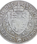 1900 Great Britain Victoria Silver Half Crown Coin