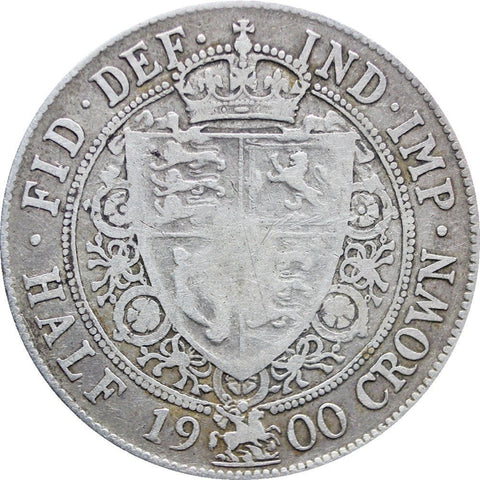 1900 Great Britain Victoria Silver Half Crown Coin