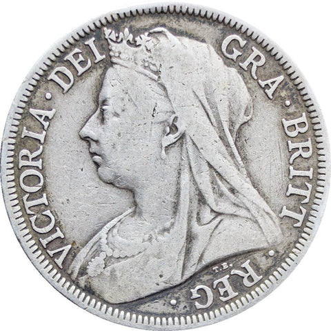 1900 Great Britain Victoria Silver Half Crown Coin