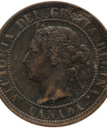 1900 H One Cent Canada Queen Victoria Coin Bronze