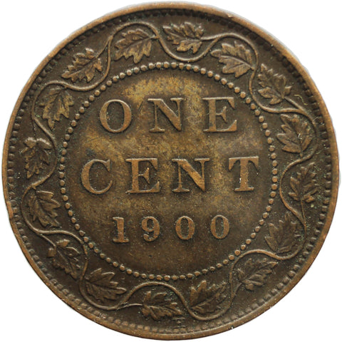 1900 H One Cent Queen Victoria Coin Canada