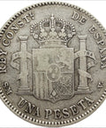 1900 Peseta Spain Coin Silver Alfonso XIII 3rd portrait
