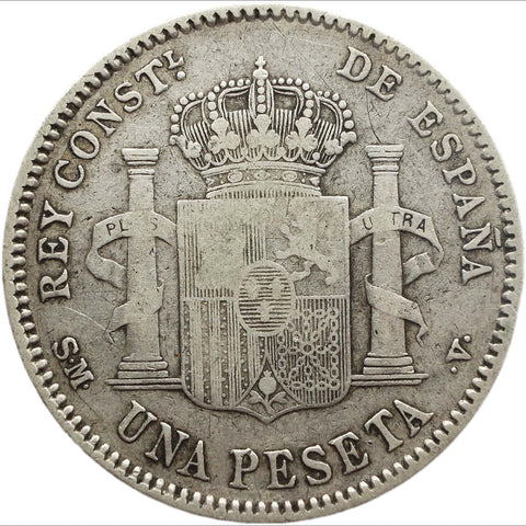 1900 Peseta Spain Coin Silver Alfonso XIII 3rd portrait