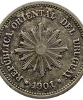 1901 1 Centesimo Uruguay Coin
