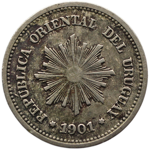 1901 1 Centesimo Uruguay Coin