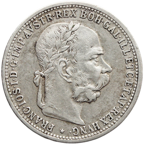 1901 1 Korona Austria Habsburg Franz Joseph I Silver Coin