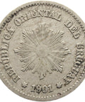 1901 5 Centesimos Uruguay Coin