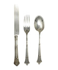 1901 Antique Victorian Era Sterling Silver Cutlery Set Silversmith Goldsmiths & Silversmiths Co Ltd London Hallmarks