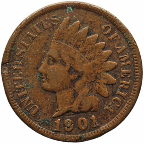 1901 One Cent US Coin Indian Head