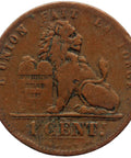 1902 1 Centime Belgium Léopold II Coin French text