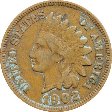 1902 One Cent Coin United States Indian Head US Coins Antique Old Money USA Collectibles