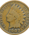 1902 One Cent United States Indian Head US Coin