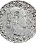 1903 20 Rappen Switzerland Coin