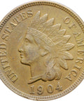 1904 One Cent United States Indian Head Coin