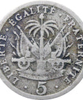 1905 5 Centimes Haiti Coin Pierre Nord - Alexis