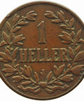1905 J German East Africa one Heller Wilhelm II Bronze coin