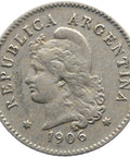1906 10 Centavos Argentina Coin