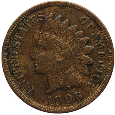 1906 One Cent United States Indian Head Coin