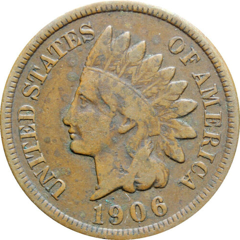 1906 One Cent United States Indian Head Coin