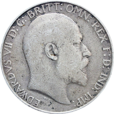 1906 One Florin Edward VII Great Britain 2 Shillings Silver Coin