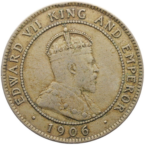 1906 One Penny Jamaica Coin Edward VII