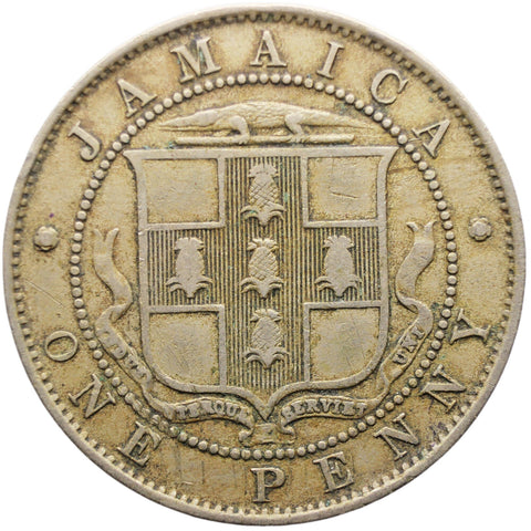 1906 One Penny Jamaica Coin Edward VII