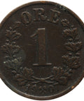 1907 1 Øre Norway Coin Haakon VII