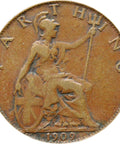 1909 1 Farthing Edward VII British Coin