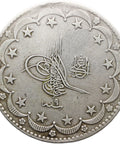1909 AD (1327AH) Ottoman 20 Kurush Mehmed V Coin Silver Constantinople