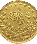 1910 25 Kurus Ottoman Empire Gold Coin Mehmed V AH1327