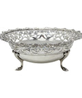 1910 Antique Edwardian Era Sterling Silver Pierced Bowl Silversmiths James Dixon & Sons Ltd Sheffield Hallmarks