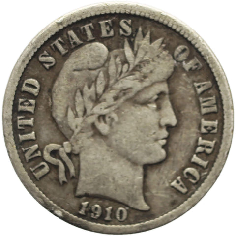 1910 D One Dime United States Barber Coin Silver
