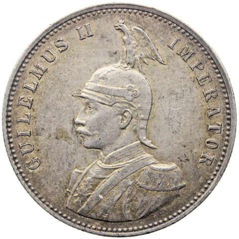 1910 J One Rupie German East Africa Wilhelm II Coin Silver Hamburg Mint