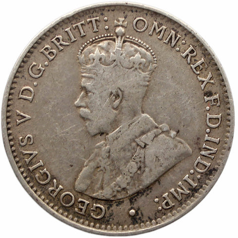 1911 3 Pence Australia Coin George V Silver London Mint