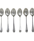 1911 Antique George V Era Sterling Silver Set Six Coffee Spoons with original Case Silversmith Frank Wood Sheffield Hallmarks