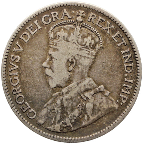 1912 25 Cents Canada Coin George V Silver