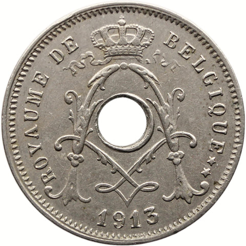 1913 5 Centimes Belgium Coin Albert I French text