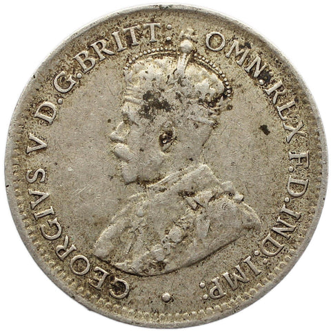 1914 3 Pence Australia Coin George V Silver London Mint