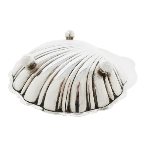 1915 Antique George V Era Shell Shaped Sterling Silver Dish Silversmith Barker Brothers (Herbert Edward Barker Frank Ernest Barker) Chester