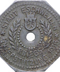 1916 Germany 50 Pfennig Stad Eschweiler Coin Rheinprovinz