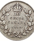 1917 10 Cents Canada Coin George V Silver