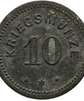 1917 10 Pfennig German Coin Kempten Stadt, Bayern Notgeld
