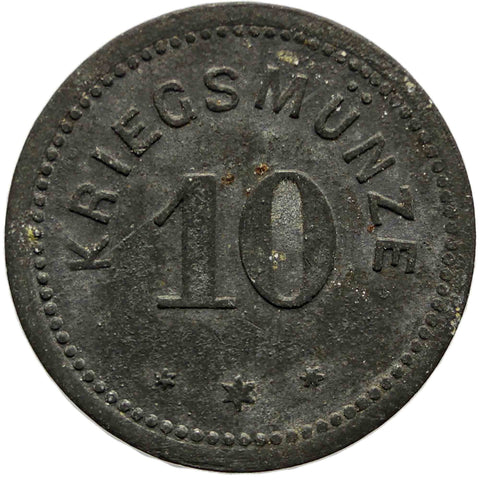 1917 10 Pfennig German Coin Kempten Stadt, Bayern Notgeld
