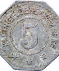 1917 5 Pfennig Germany Notgeld Germersheim Coin