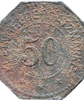 1917 50 Pfennig Germany Notgeld Germersheim Coin