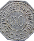 1917 Notgeld 50 Pfennig Stadt Crailsheim Germany Coin