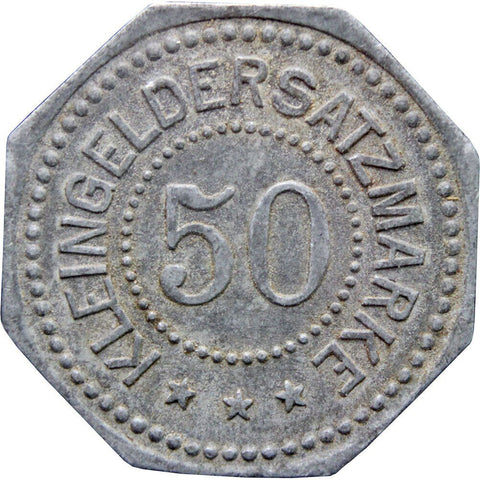 1917 Notgeld 50 Pfennig Stadt Crailsheim Germany Coin