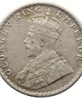 1917 Quarter Rupee British India Coin George V Silver Calcutta Mint