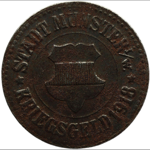 1918 10 Pfennig Munster in Westfalen Germany Coin Notgeld